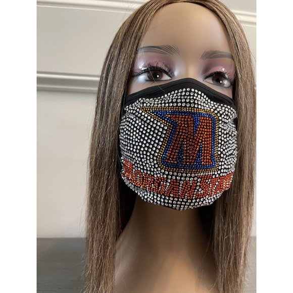 Morgan State University Bling Rhinestone Face Mask - Picture 11 of 14